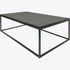 Libra Kirkstone Iron Coffee Table Ebony Black, Galaxy Slate Top Large 140x81x43cm